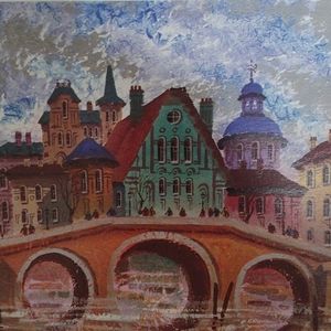 Anatole Krasnyansky Devon Carnishe - England Litho